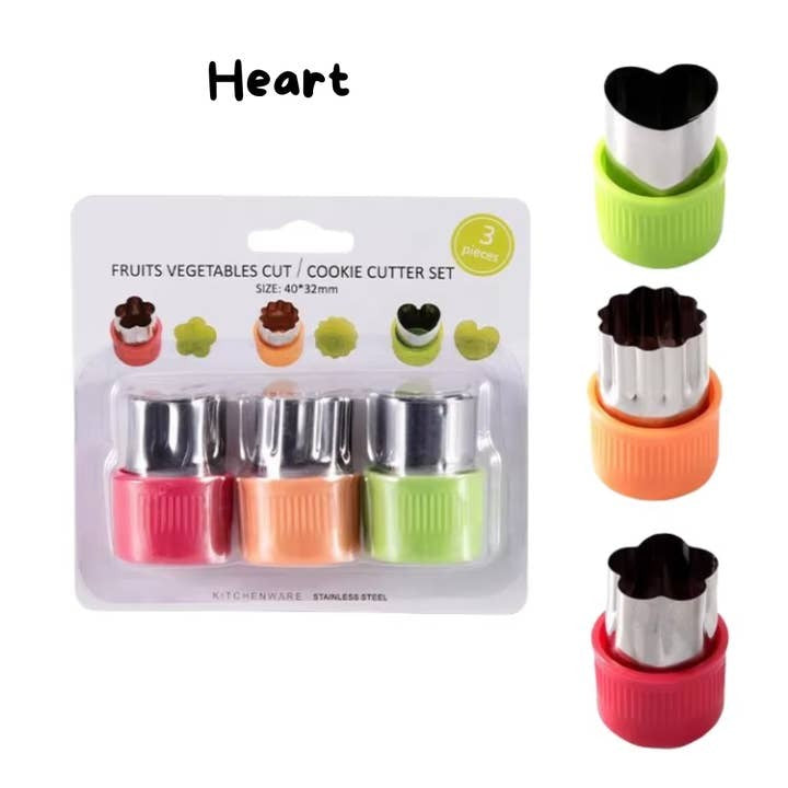 Mum Made Yum Veggie Cutters Set Of 3 - Heart
