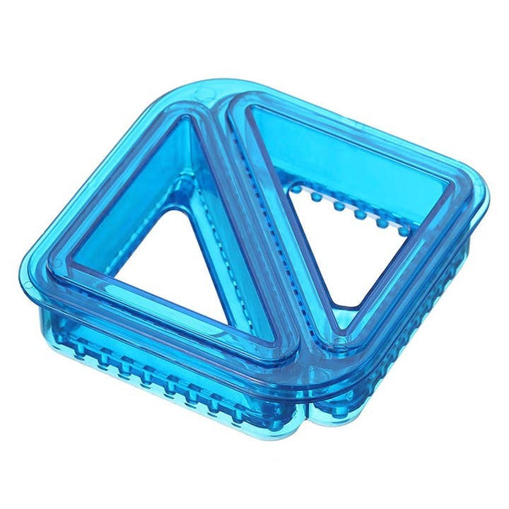 Mum Made Yum Sandwich Cutter - Blue Triangle