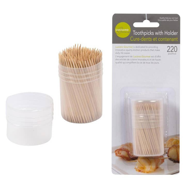 Luciano Gourmet Bamboo Toothpicks 220 Pack