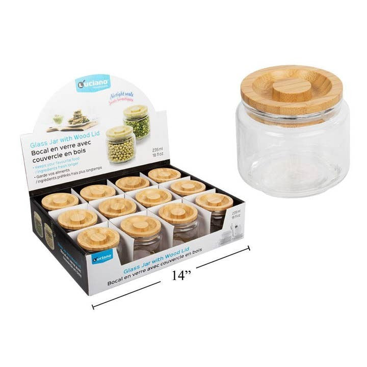Luciano Gourmet Glass Spice Jar 8oz