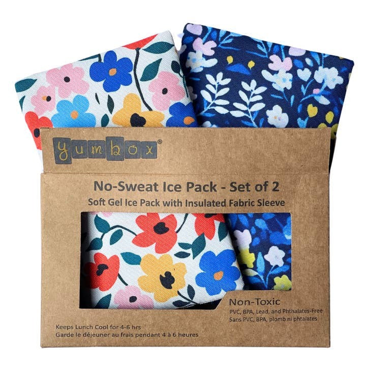 Yumbox Gel Ice Pack Set Of 2 Floral