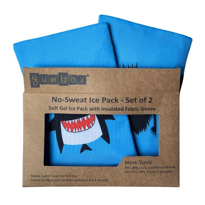 Yumbox Gel Ice Pack Set Of 2 Shark & Monster