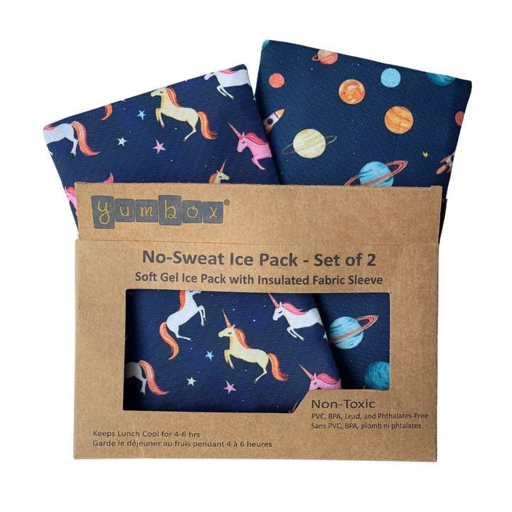 Yumbox Gel Ice Pack Set Of 2 Space & Unicorns
