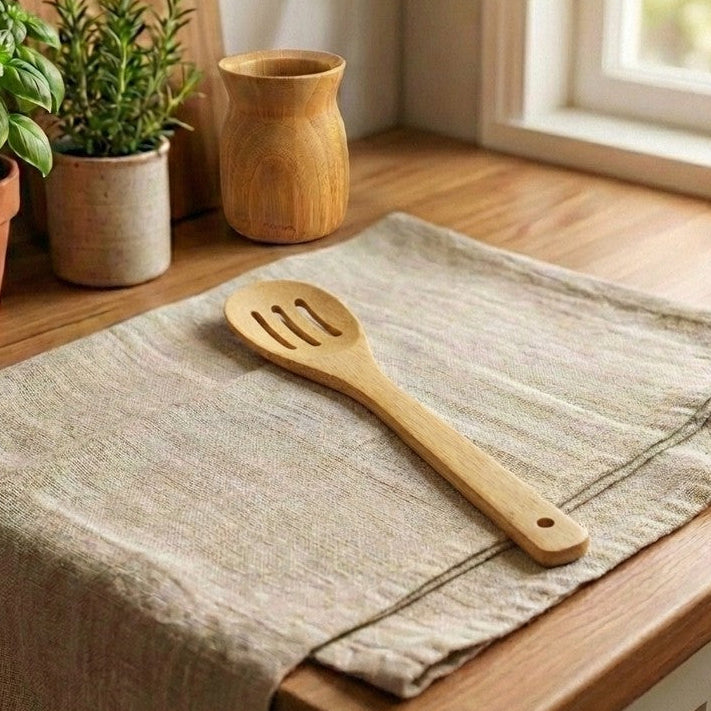 Bamboo Switch Slotted Cooking Spoon