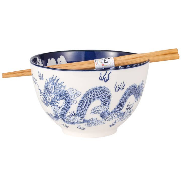 Urban Tokyo 20oz Noodle Bowl & Chopsticks - Dragon
