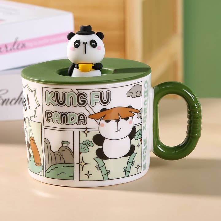 Urban Tokyo Mug 14oz & Lid - Comic Panda