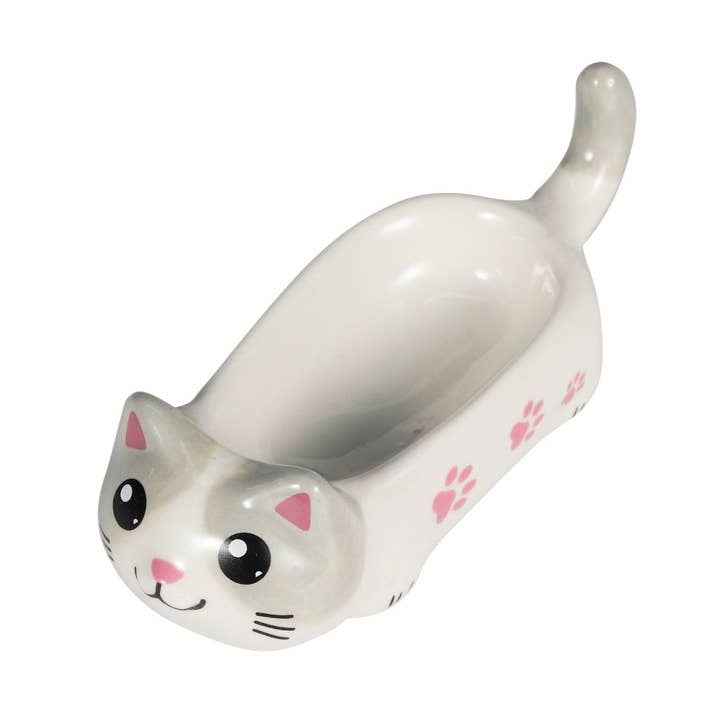 Urban Tokyo Chopstick Rest & Sauce Dish - Neko White Cat