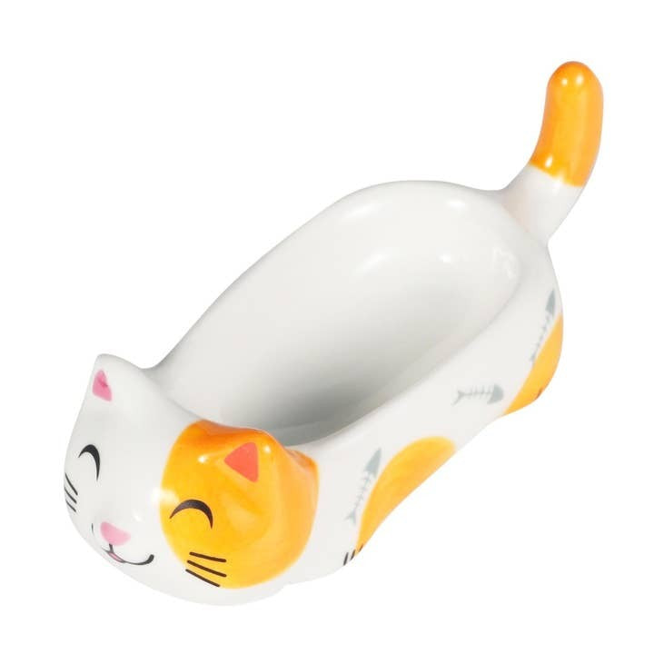Urban Tokyo Chopstick Rest & Sauce Dish - Neko Yellow Cat
