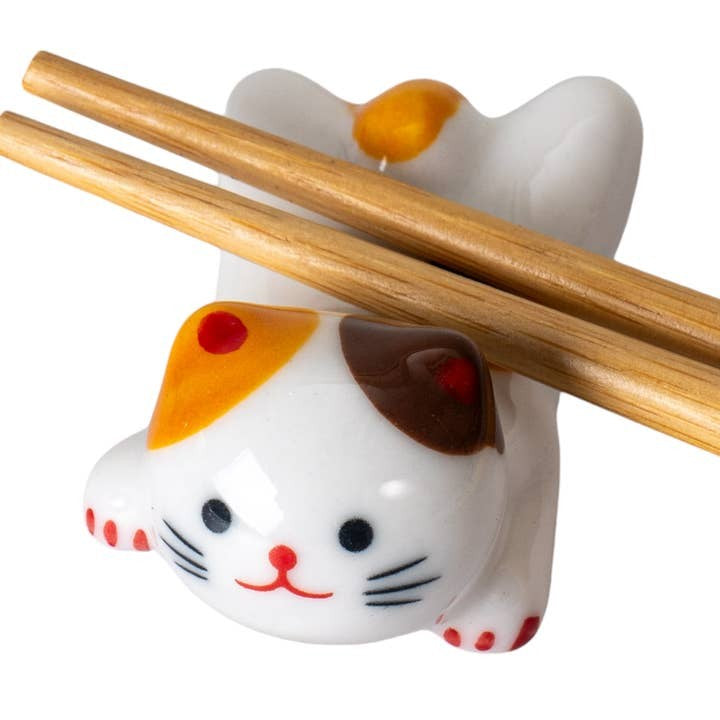 Urban Tokyo Chopstick Rest - White & Orange Cat