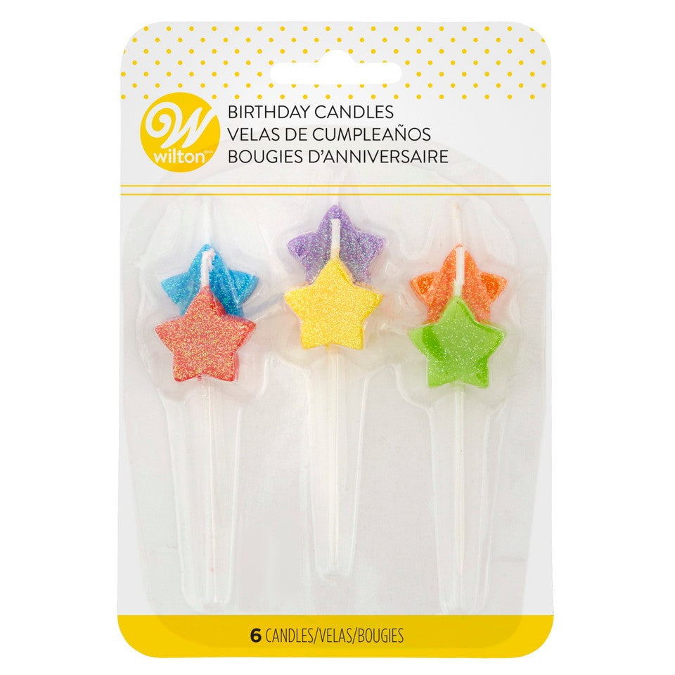 Wilton Glittery Star Birthday Candle Set