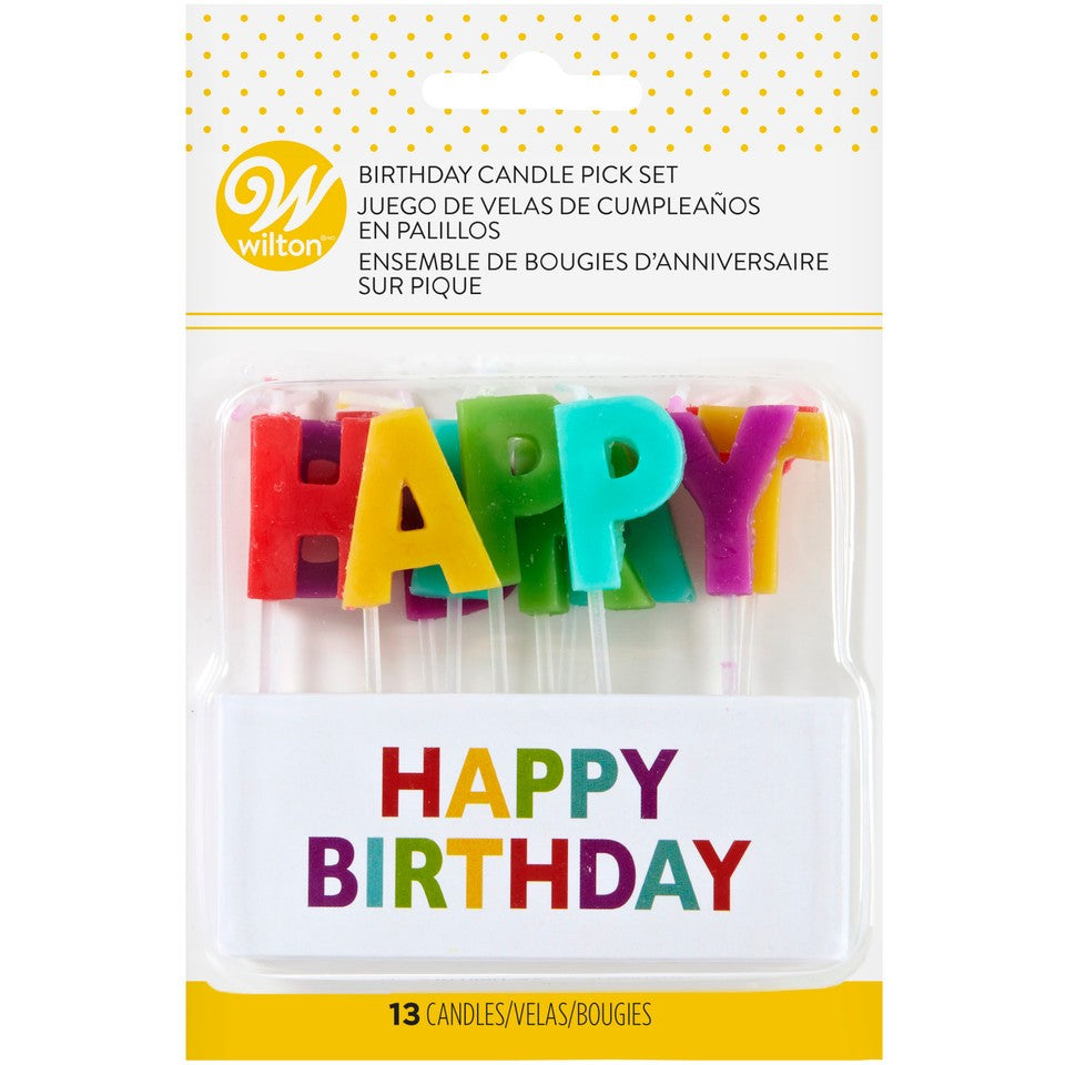 Wilton 'Happy Birthday' Candle Pick Set