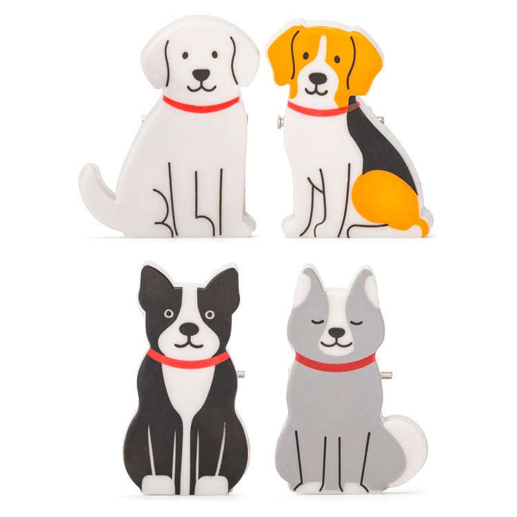 Kikkerland Happy Pup Bag Clips Set Of 4