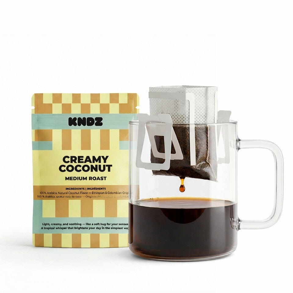 KNDZ Single Size Pour-Over Drip Bag Coffee - Creamy Coconut