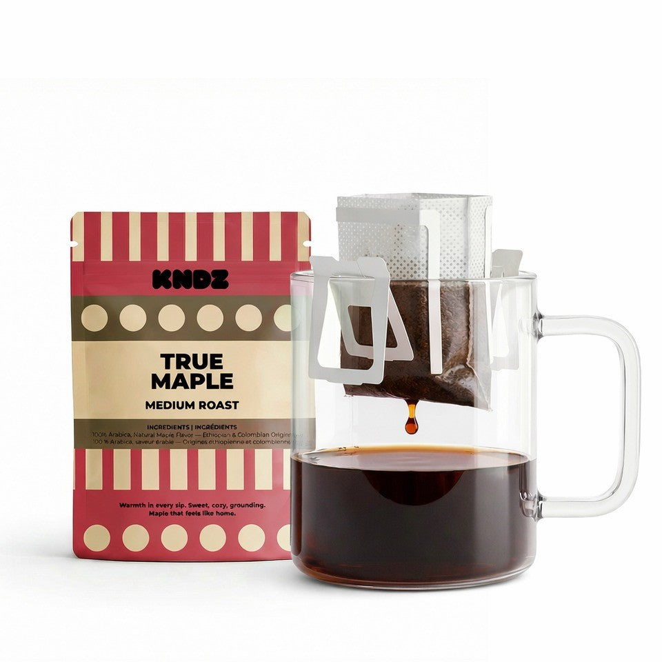 KNDZ Single Size Pour-Over Drip Bag Coffee - True Maple