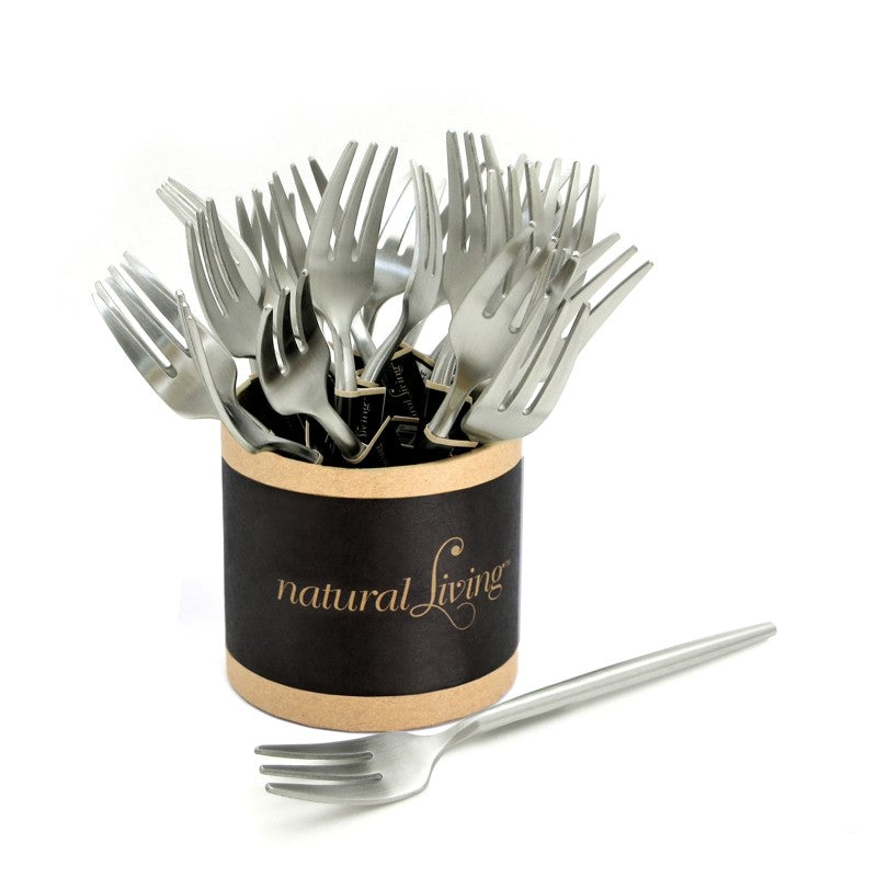 Natural Living Matte Silver Small Fork