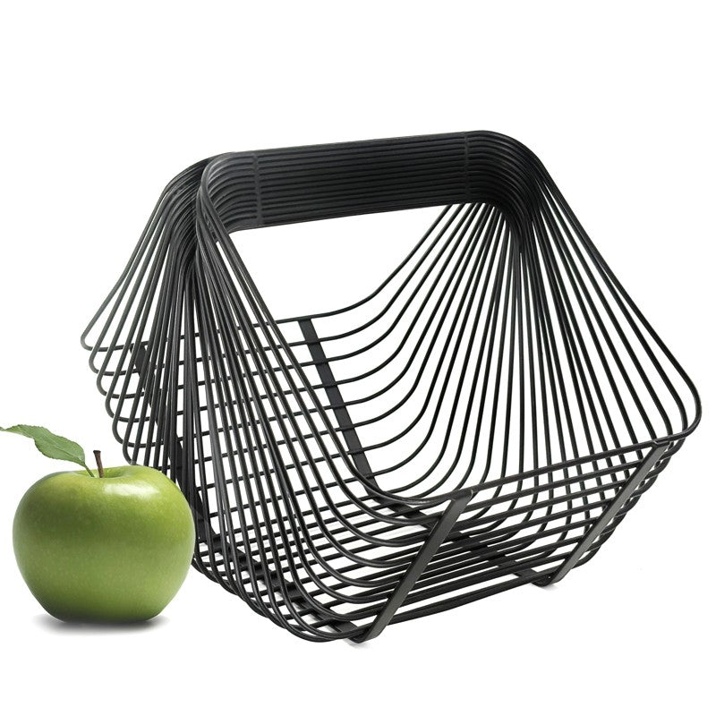 Natural Living Mesh Fruit Basket Black