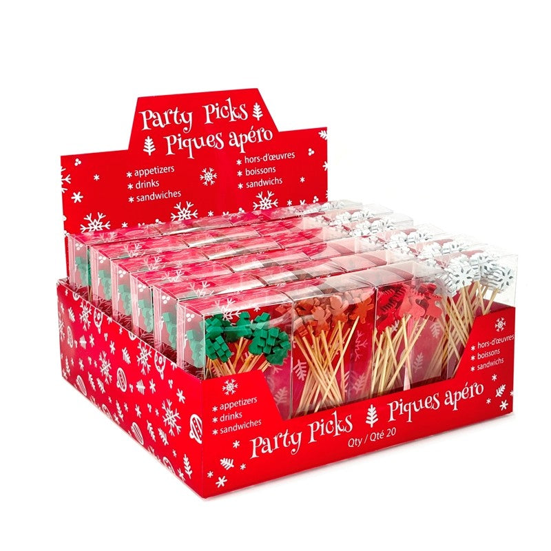 Danesco Christmas Party Picks 20 Pack Holidays