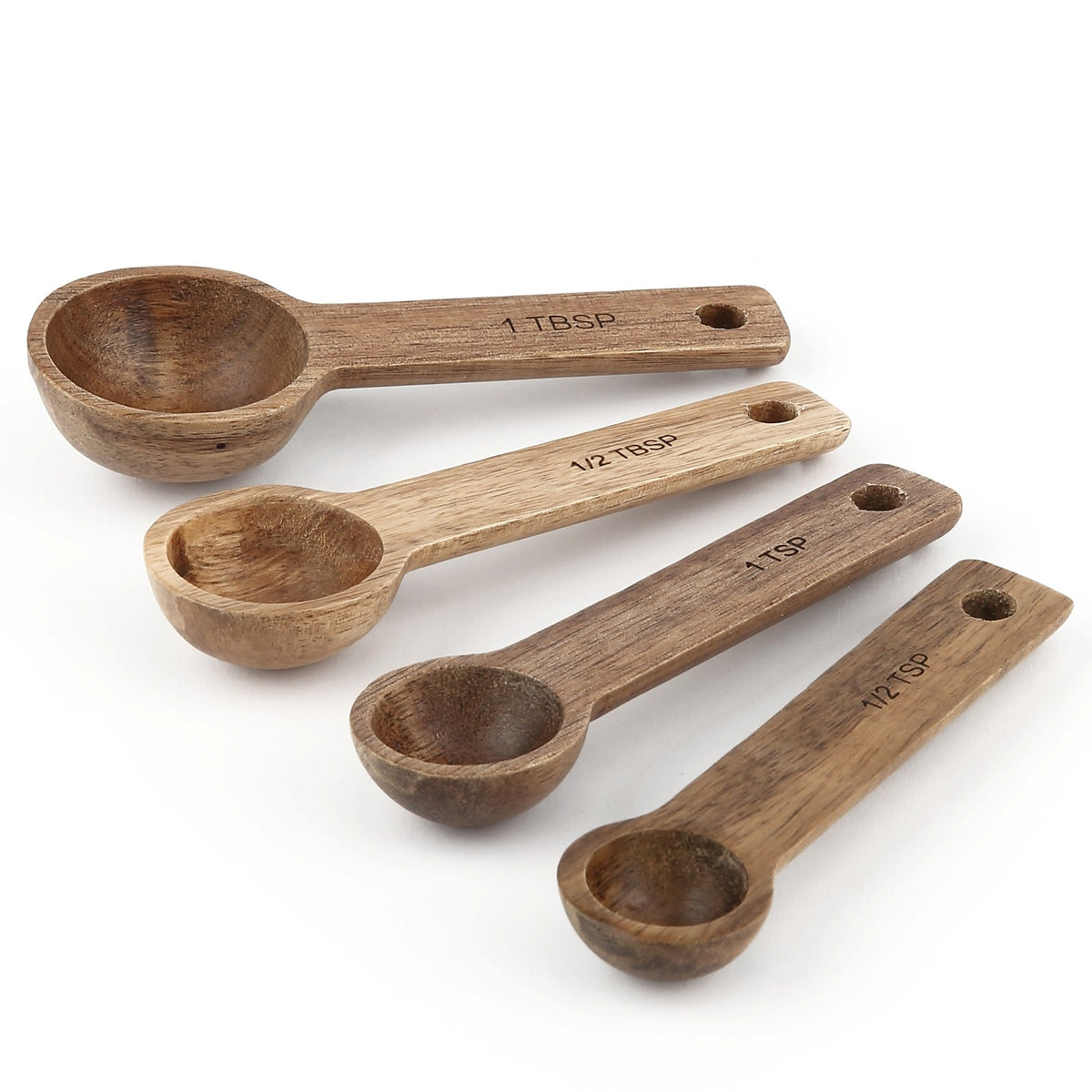 Danesco Acacia Wood Measuring Spoon Set Of 4