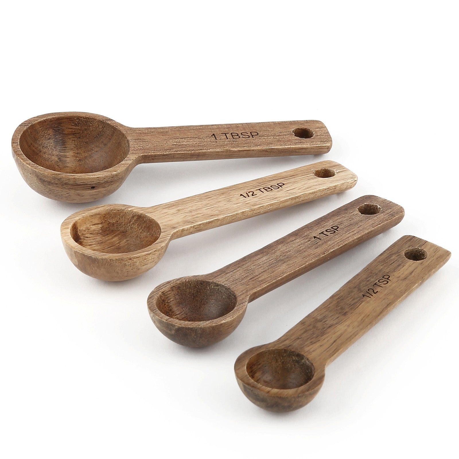 Danesco Acacia Wood Measuring Spoon Set Of 4