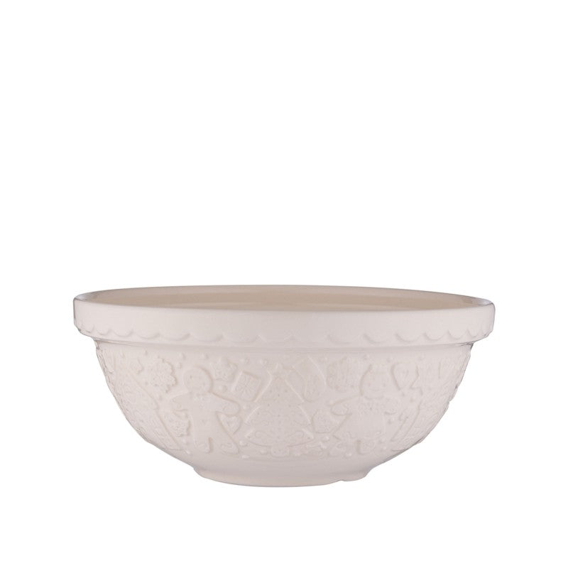 Mason Cash Christmas Mixing Bowl Gingerbread White 2.7 L