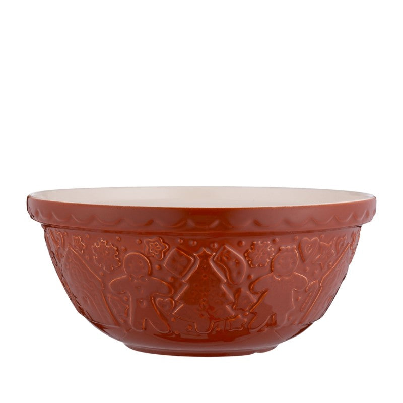 Mason Cash Christmas Mixing Bowl Gingerbread Brown 4 L