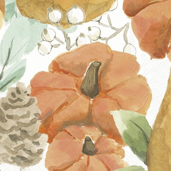 IHR Fall Luncheon Napkin 20 Pack Harvest Floral