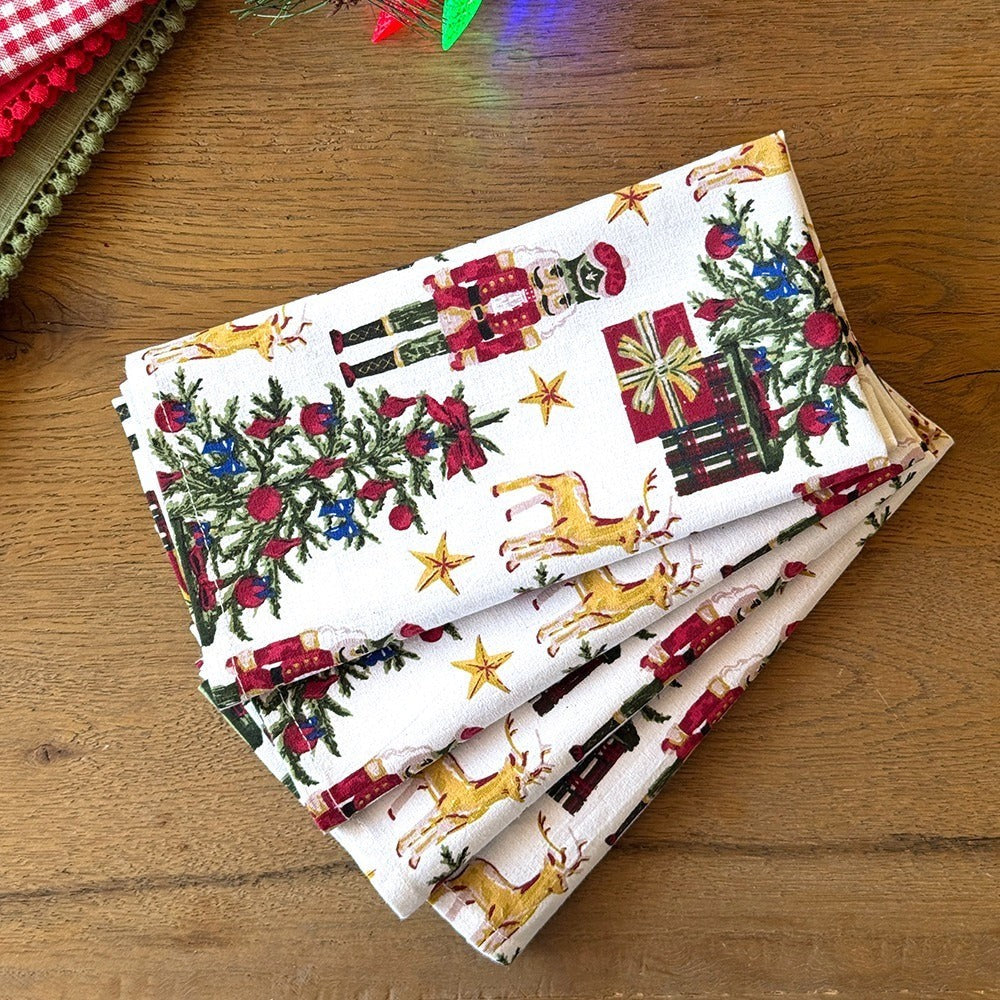 Mahogany Christmas Napkin Set Of 4 Nutcracker