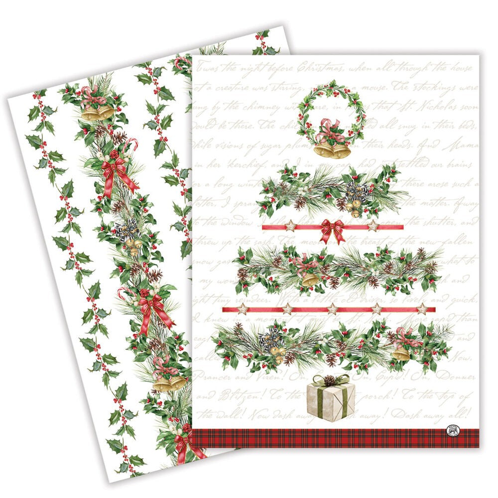 Michel Design Works Christmas Tea Towel - Garland EACH