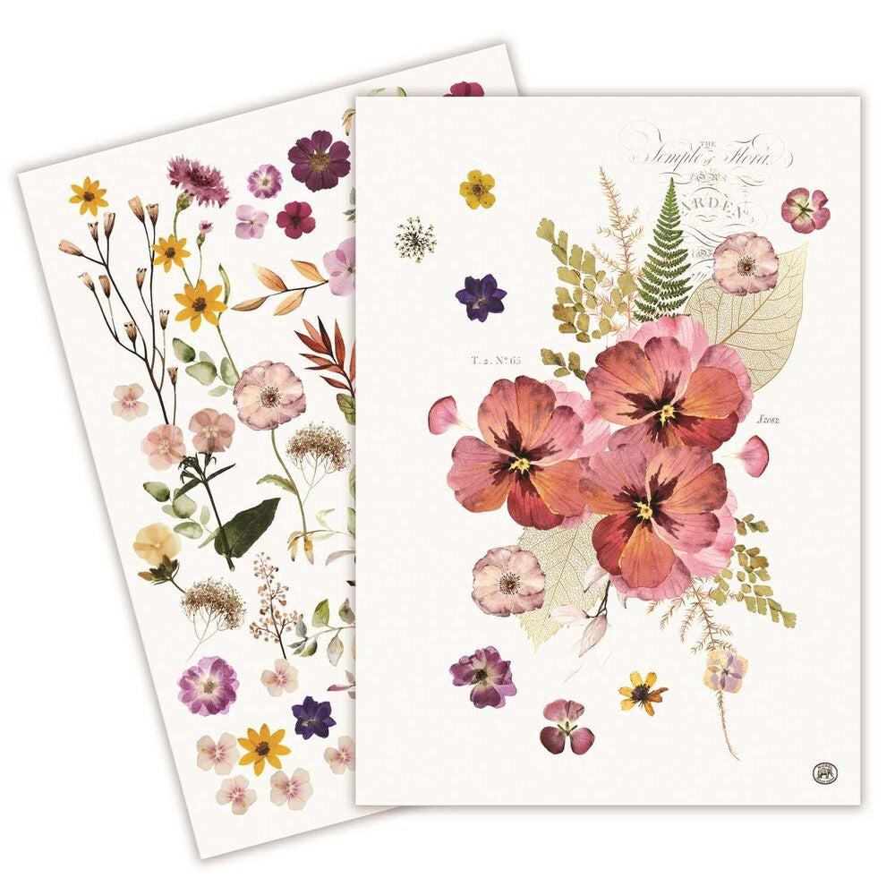 Michel Design Works Tea Towel - Pressed Flowers EACH
