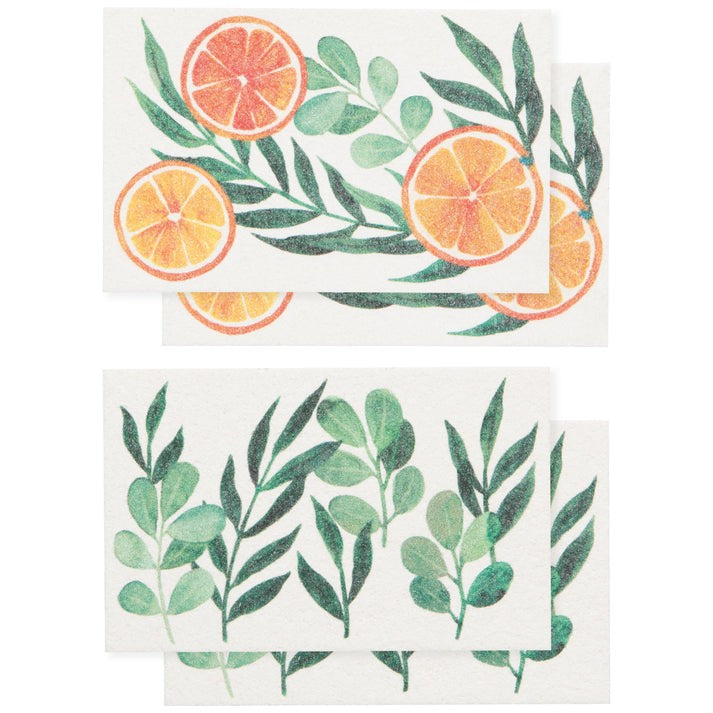 Now Designs Pop Up Sponge Cedar & Citrus Set Of 4