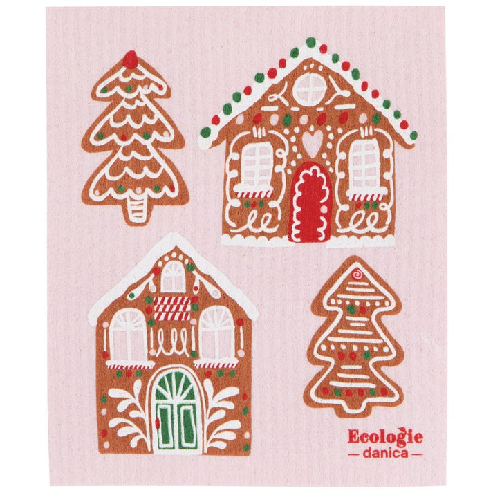 Now Designs Christmas Swedish Dish Cloth Gumdrop Lane