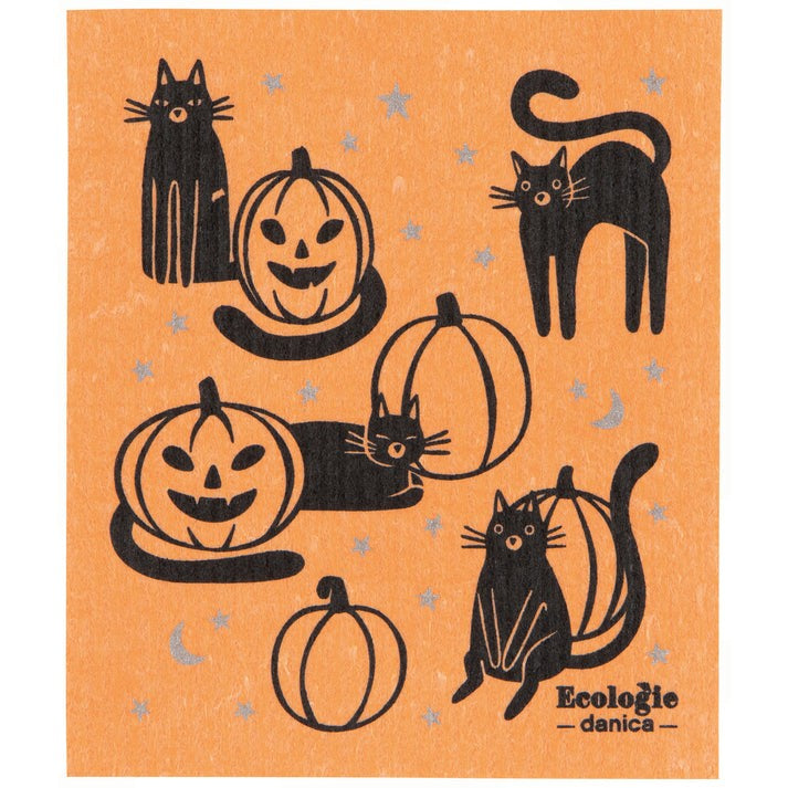 Now Designs Swedish Dish Cloth Purranormal Activity Halloween Cat