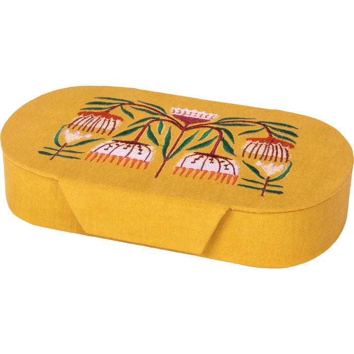 Danica Embroidered Jewelry Box - Venus Yellow