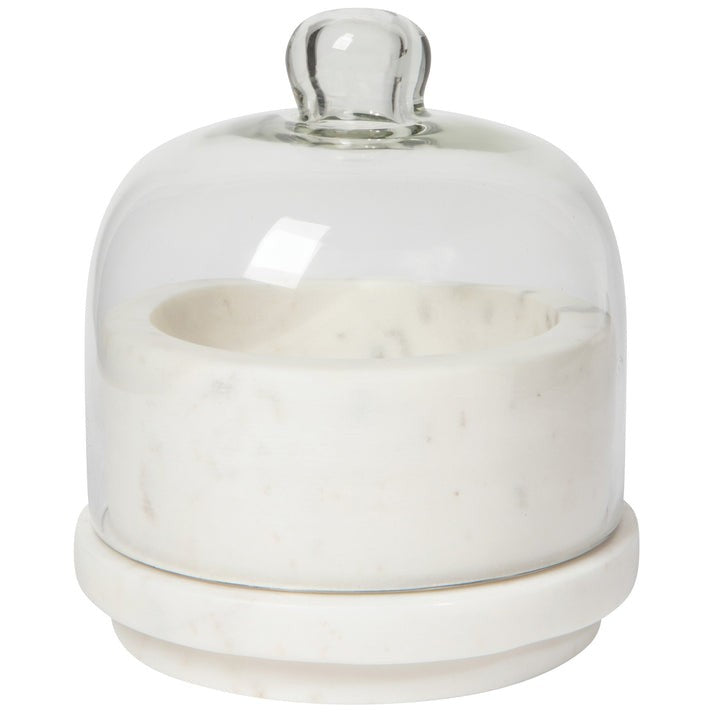 Danica White Marble 10oz Butter Dish
