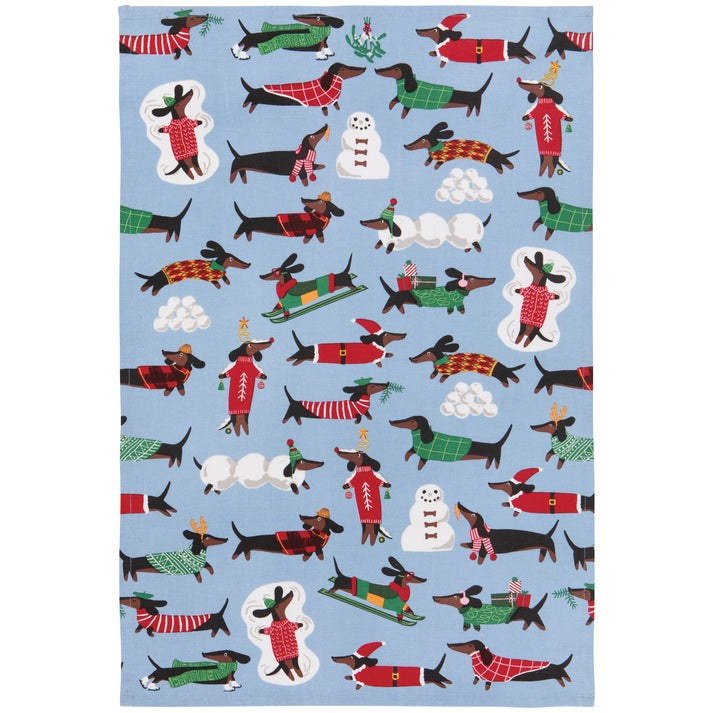 Danica Christmas Tea Towel Dashing Dachshunds