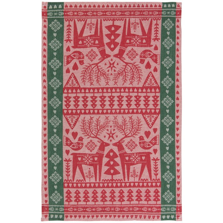 Now Designs Christmas Jacquard Tea Towel - Folk Forest