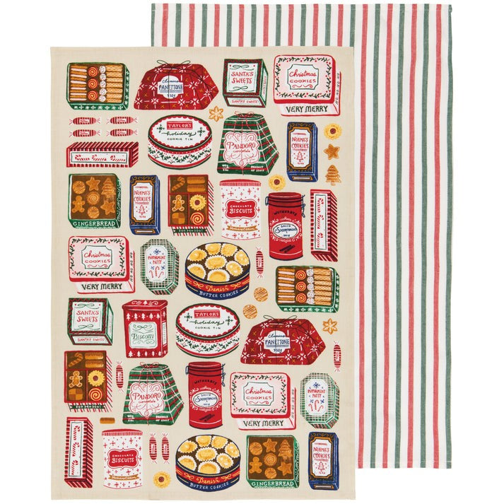 Now Designs Christmas Tea Towel Set Of 2 - Sugar & Spice
