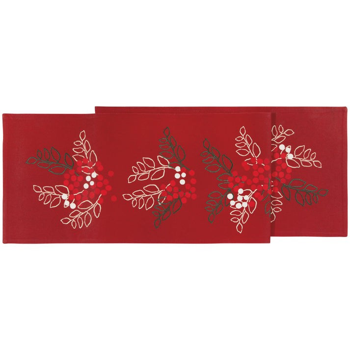 Now Designs Christmas Table Runner 72" Merry Berry