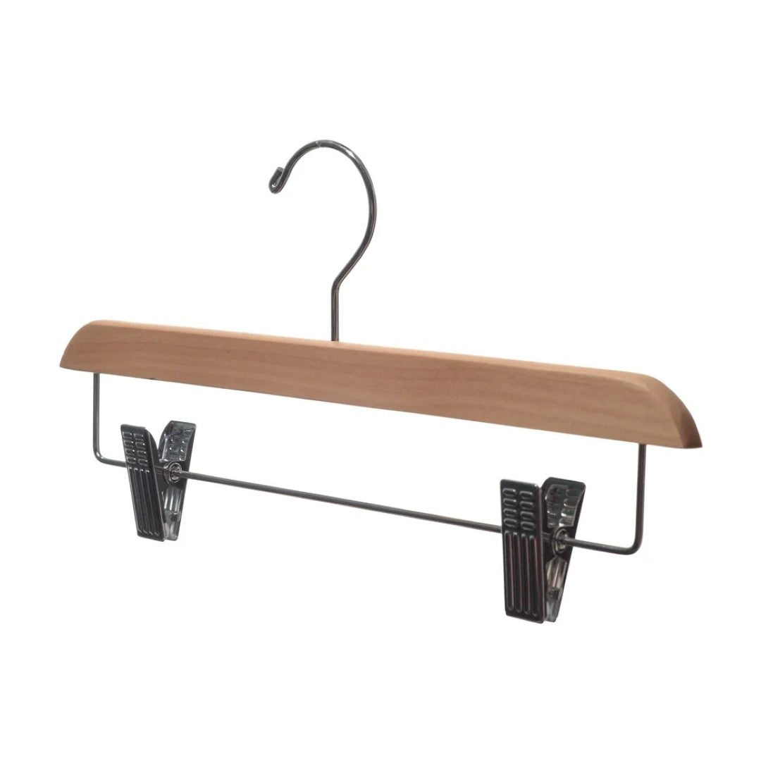 Eddie Wooden Hanger - Pants With Clips