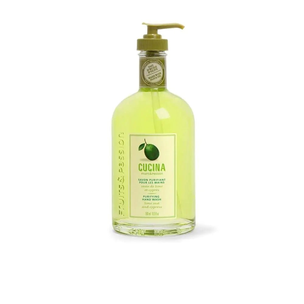 Fruits & Passion Cucina 500ml Purifying Hand Wash, Lime Zest and Cypress - iQ living