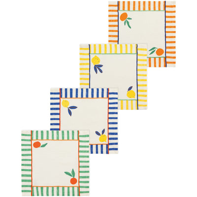 Danica Citrus Burst Cocktail Napkin Set Of 4