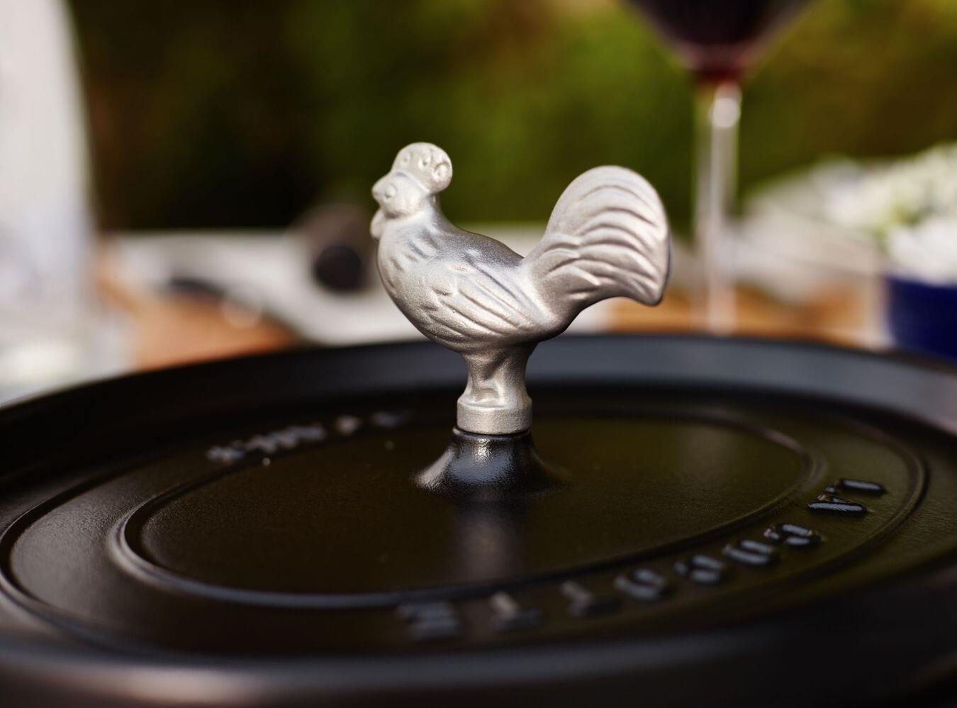 Staub Stainless Steel Rooster Cocotte Knob