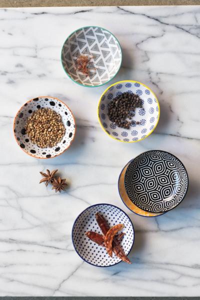 Now Designs Pinch Bowl Set Of 6 Bts & Dots Colours - iQ living