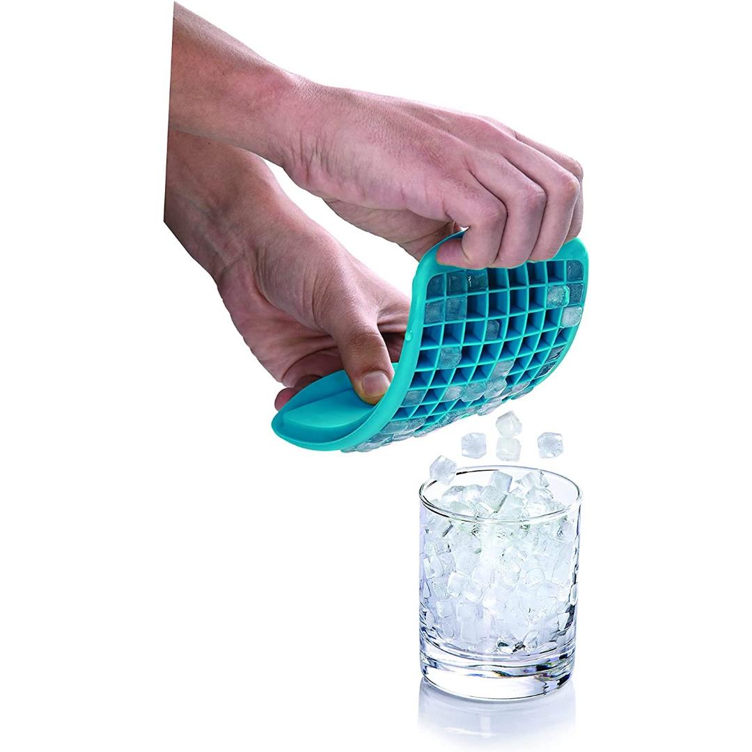 Joie Silicone Ice Cube Tray with Non-Spill Proof Lid Top Easy Release  Blue#582