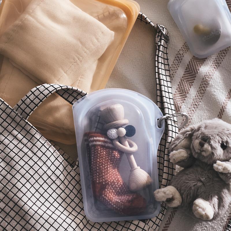 Stasher GO Reusable Clip-On Bag