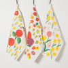 Now Designs Flour Sack Tea Towel Set Of 3 - Flowers On The Mont