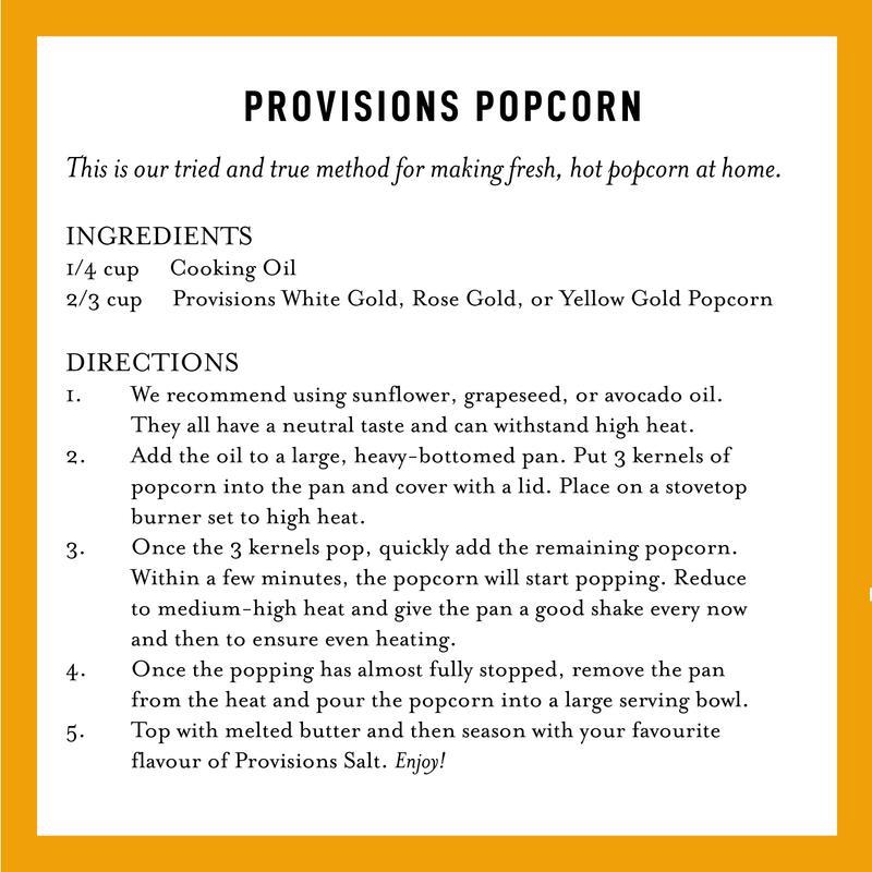 Provisions Food Company Popcorn - Rose Gold