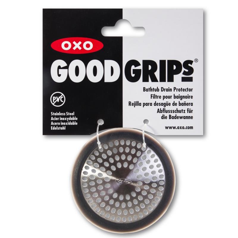OXO Good Grips Stainless Steel Bath Tub Drain Protector - iQ living