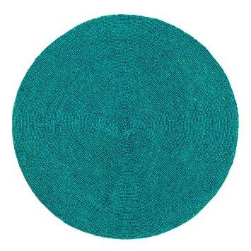 Now Designs Round Disko Placemat, turquoise