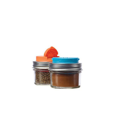 Jarware Spice Lid Set of 2, Blue and Orange